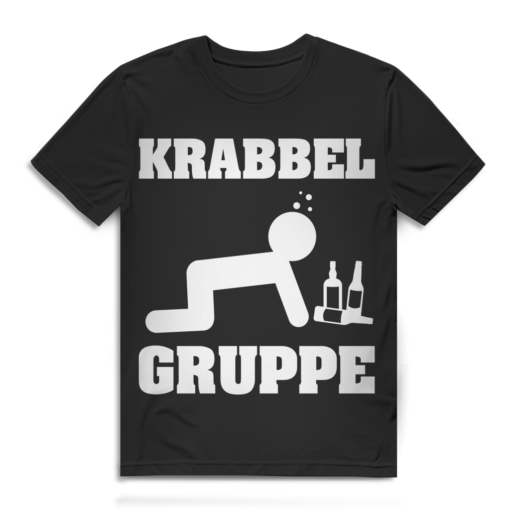 Krabbelgruppe Bier Sauftour besoffen Herren T-Shirt Black