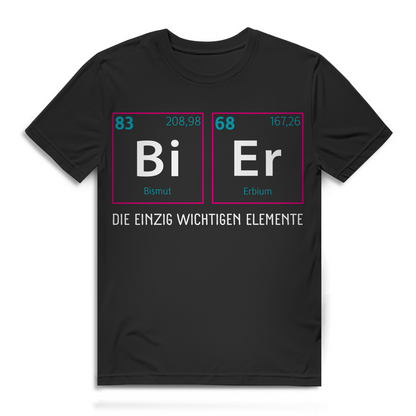 Bier Einzig Wichtige Elemente Herren T-Shirt Periodensystem Chemie