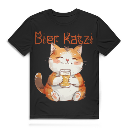 Bier Katzi Herren T-Shirt Katzenliebhaber Kawaii Katze