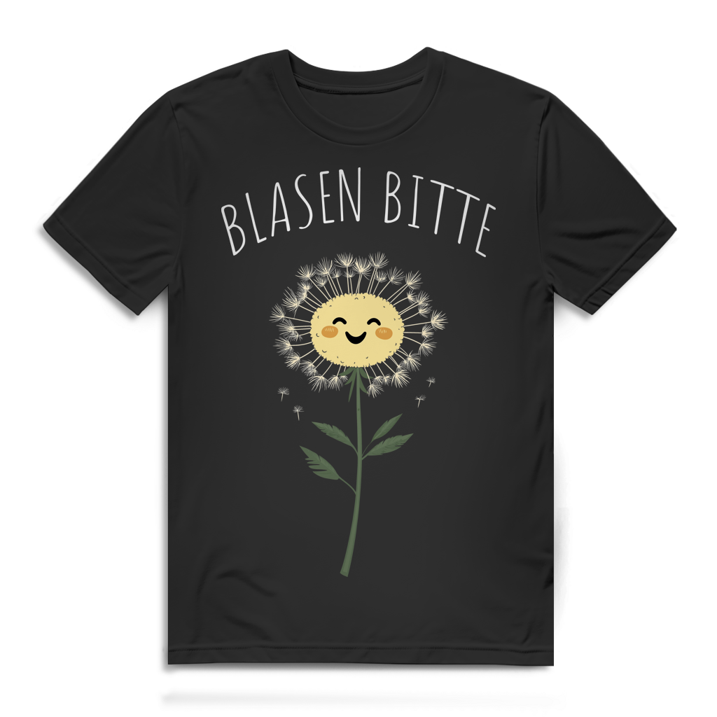 Blasen Bitte Herren T-Shirt - Pusteblume Wortspiel Geschenk Männer