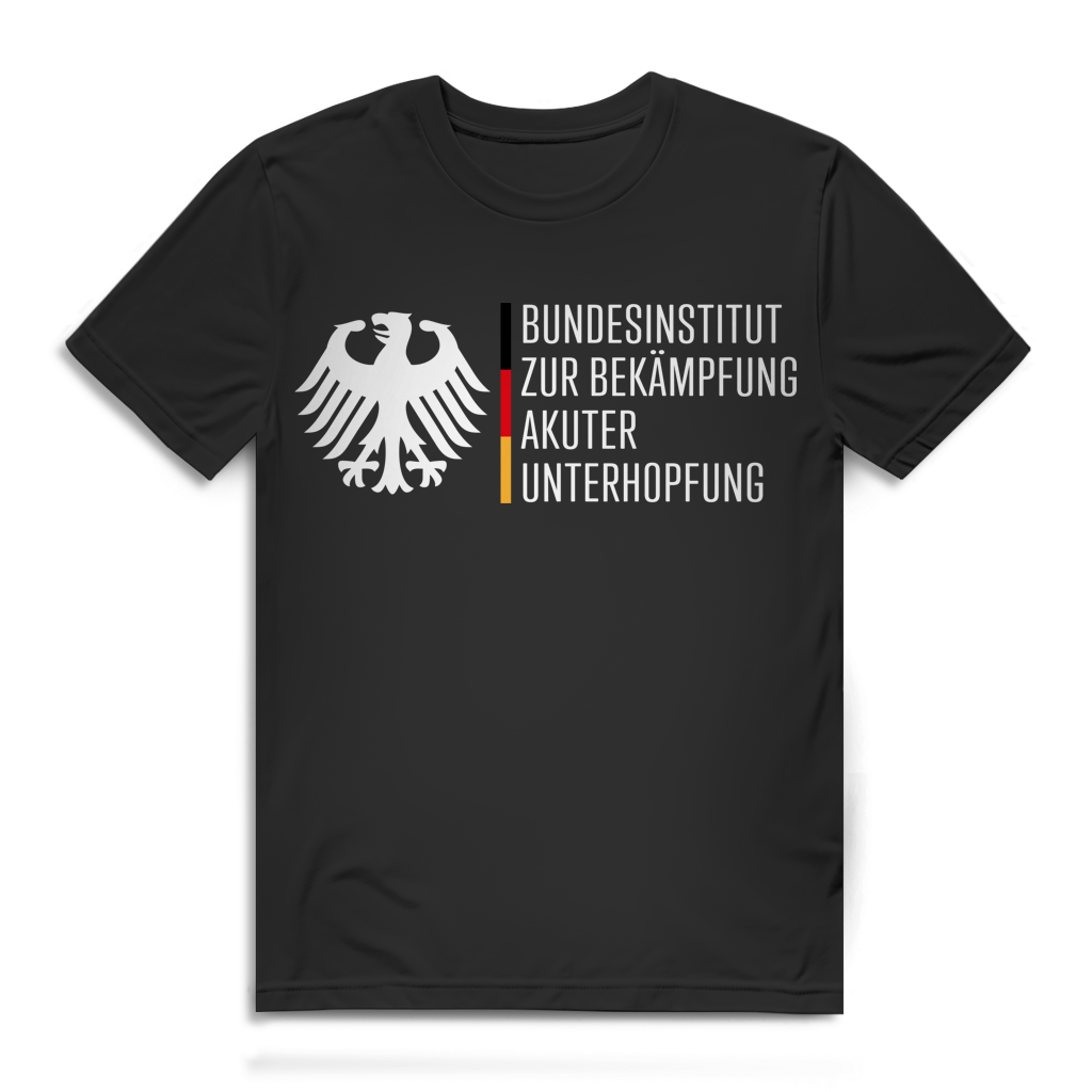 Bundesinstitut zur Bekämpfung akuter Unterhopfung Herren T-Shirt Bier