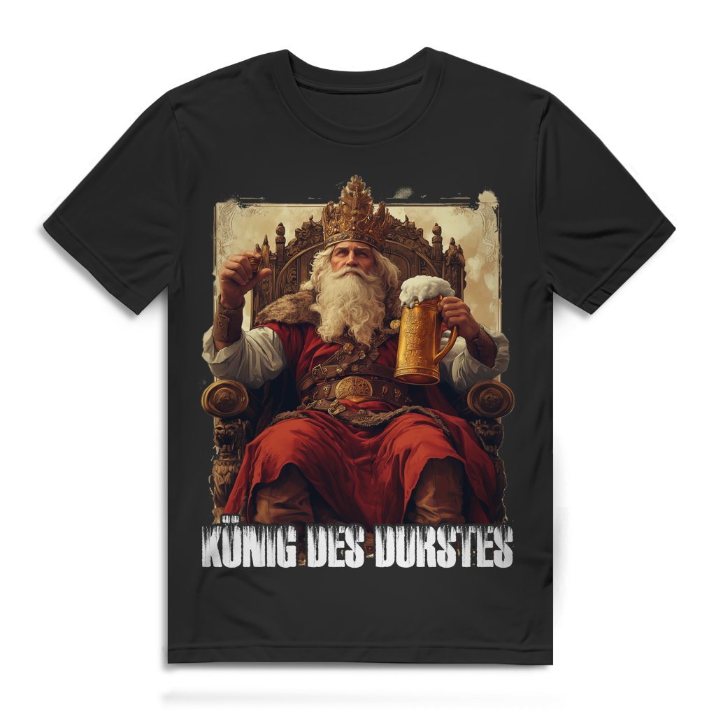 und Konig des Durstes Herren T-Shirt Bier Bierkönig Thron