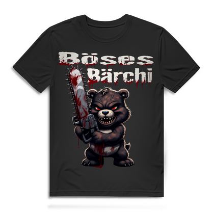 Böses Bärchi Kettensäge Horror Kawaii Splatter Herren T-Shirt
