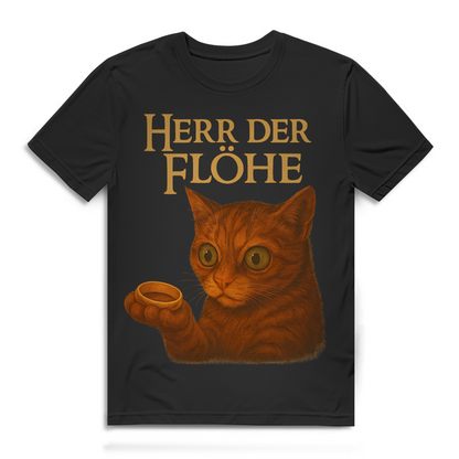 Herr der Flöhe Herren T-Shirt Katze Ring Fantasy Katzenmotiv
