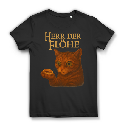 Herr der Flöhe Damen T-Shirt Katze Ring Fantasy Katzenliebe