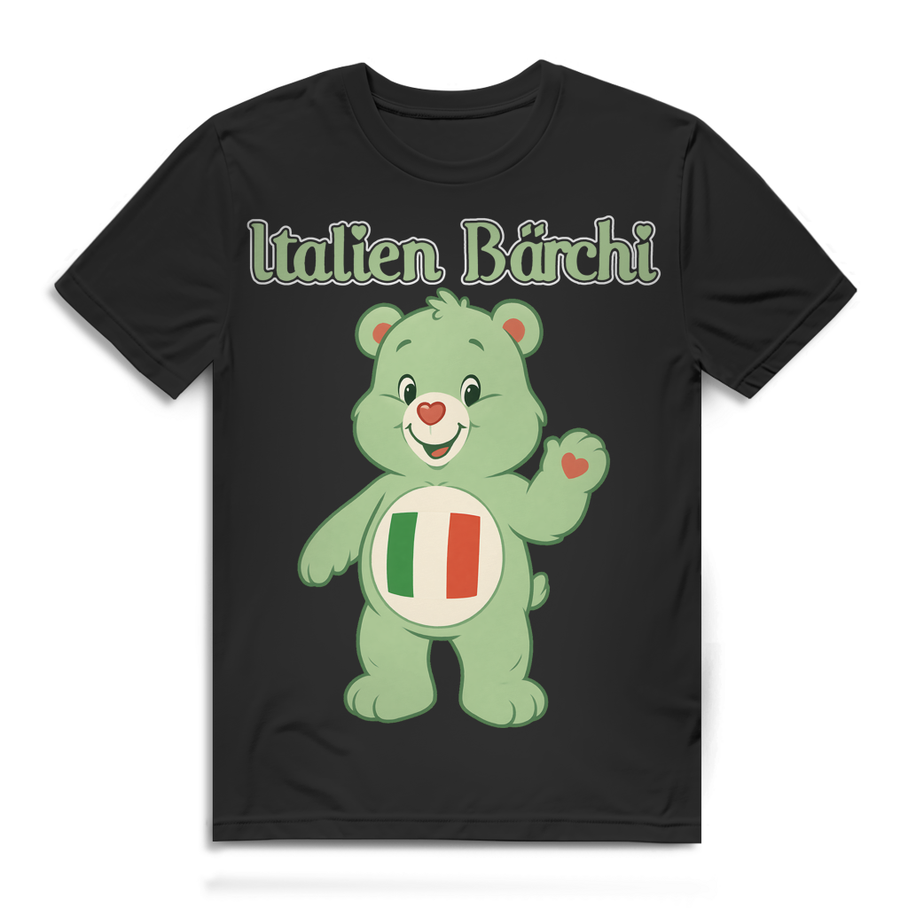 Italien Bärchi Flagge Kawaii Nationalstolz Italiener Herren T-Shirt