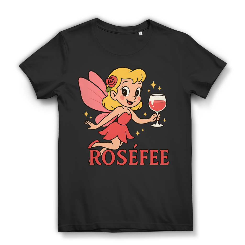Roséfee Damen T-Shirt Rosé Wein Fee Weinliebhaberin