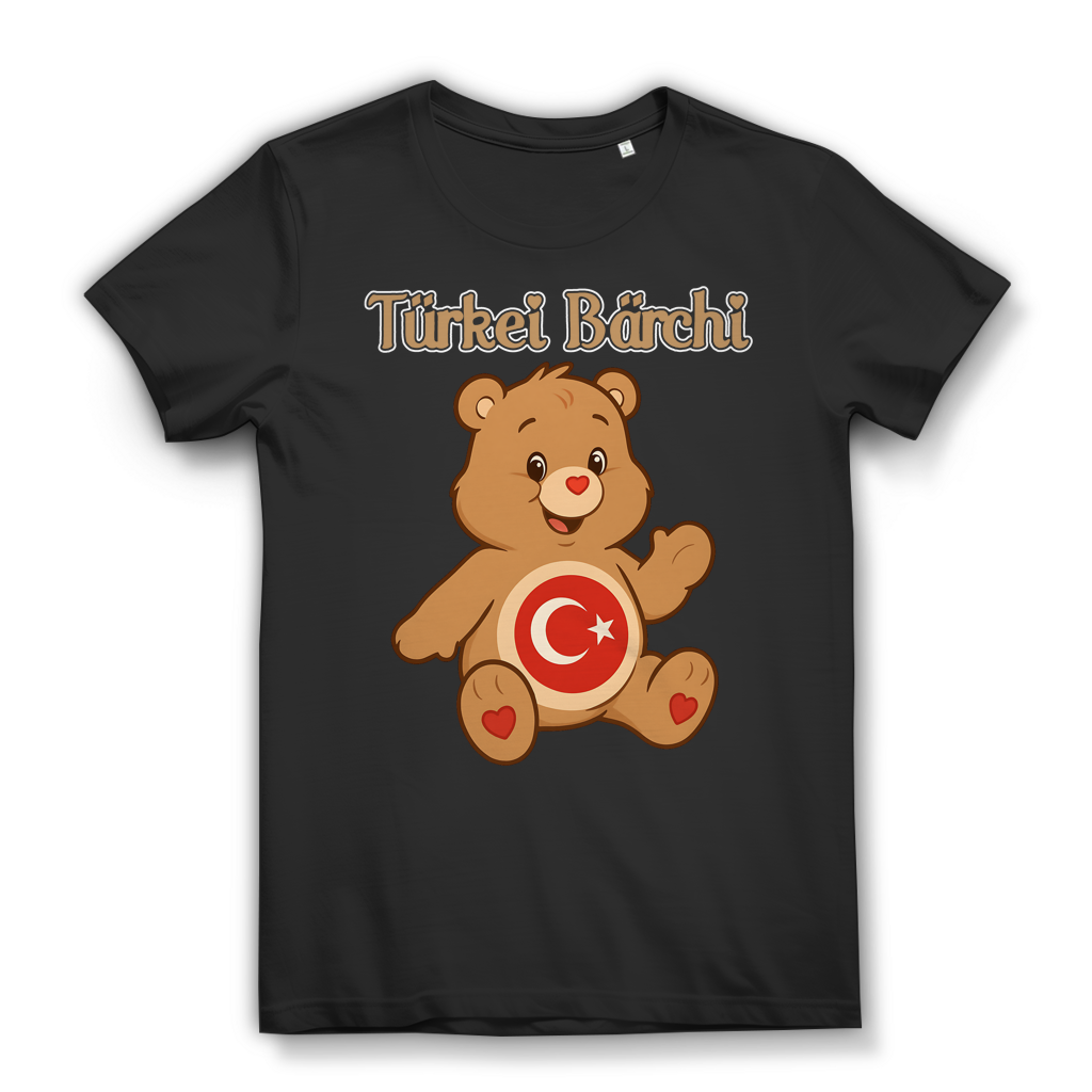 Türkei Bärchi Damen T-Shirt Flagge Halbmond Stern