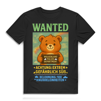 Wanted Extrem Gefährlich Süß Herren T-Shirt Mugshot Bärchi Bär