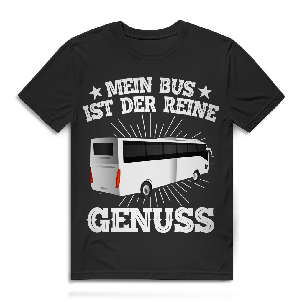Mein Bus ist der reine Genuss Herren T-Shirt Busfahrer Black