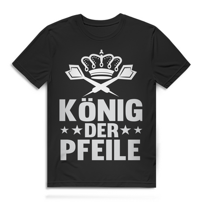 König der Pfeile Herren T-Shirt Dartkönig Ligaspieler Turnier