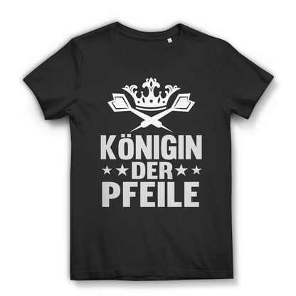 Königin der Pfeile Dartspielerin Darten Dartscheibe Pfeil Damen T-Shirt