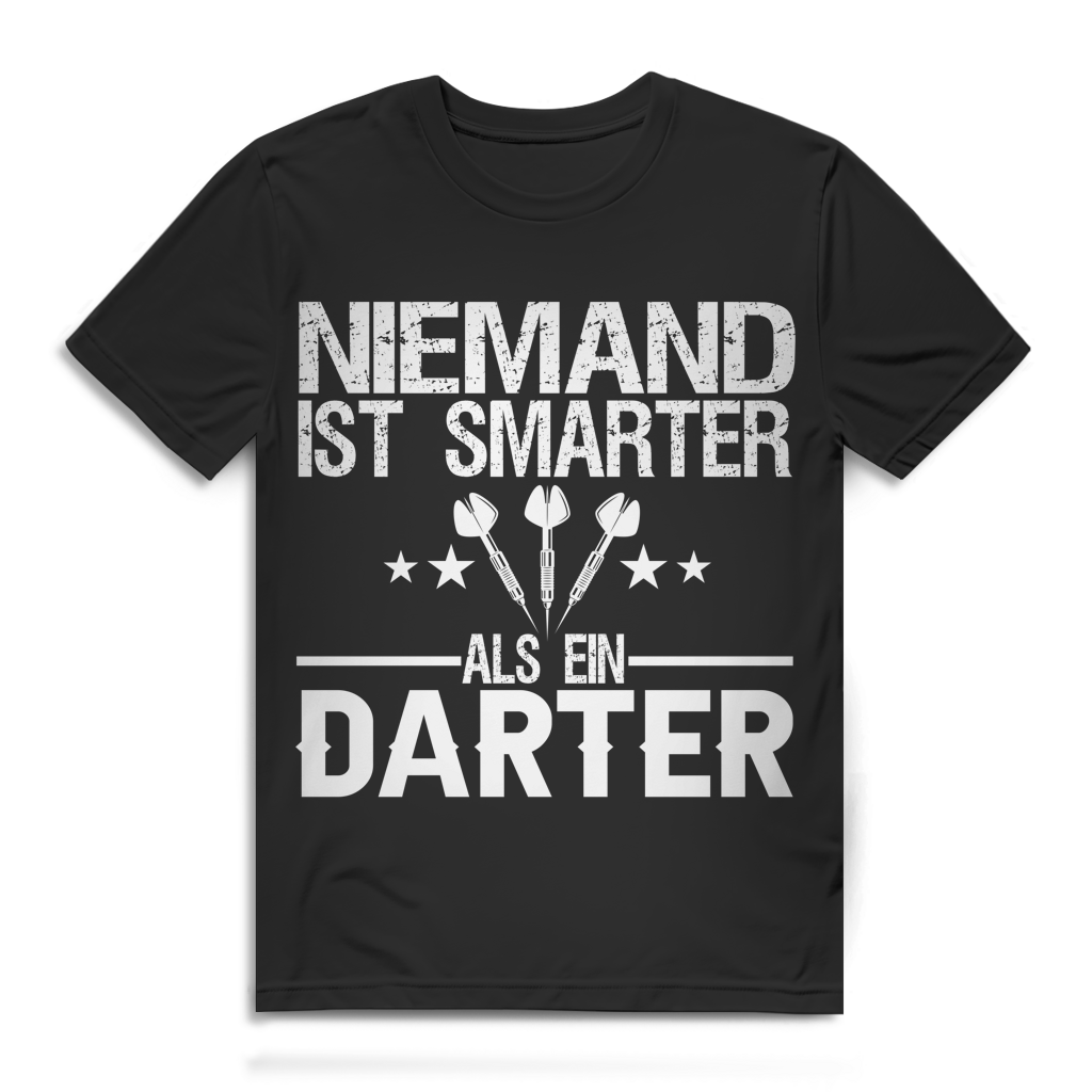 Niemand ist smarter als ein Darter Herren T-Shirt Dartprofi Black