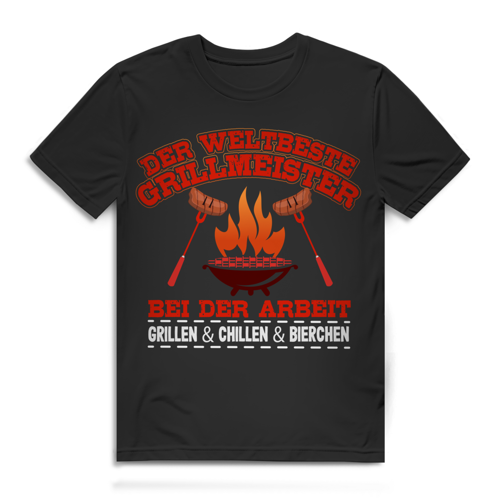 Der weltbeste Grillmeister bei der Arbeit Herren T-Shirt Grillen Chillen