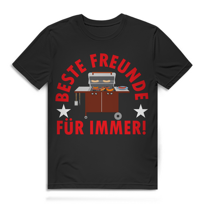Beste Freunde für immer Herren T-Shirt Gasgrill Grillparty Freundschaft