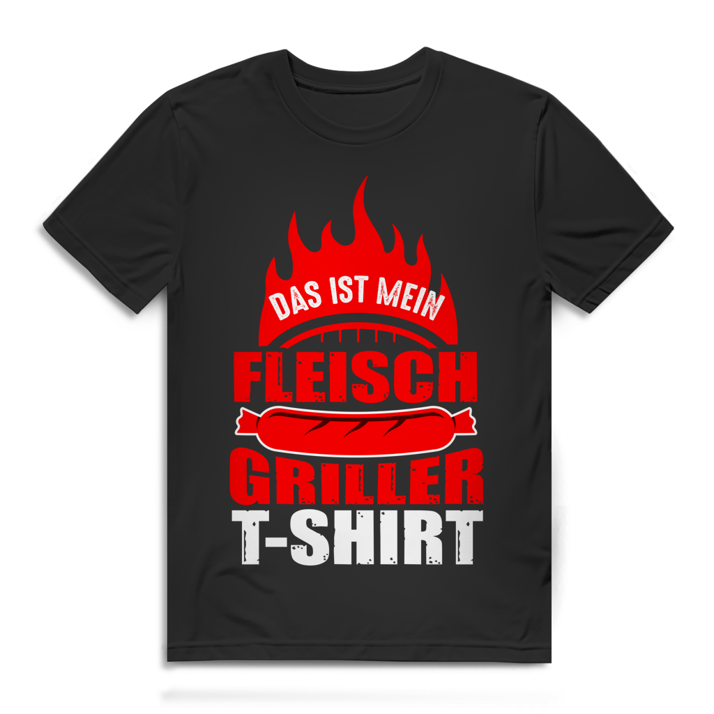Das ist mein Fleisch Griller Herren T-Shirt BBQ Bratwurst Bio Baumwolle