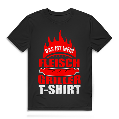Das ist mein Fleisch Griller Herren T-Shirt BBQ Bratwurst Bio Baumwolle