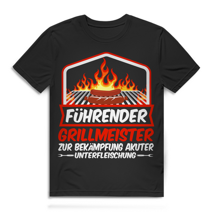 Führender Grillmeister gegen akute Unterfleischung Herren T-Shirt