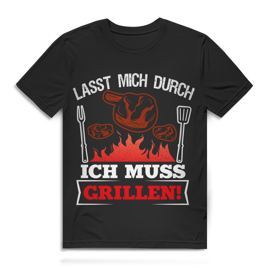 Lasst mich durch ich muss grillen Herren T-Shirt