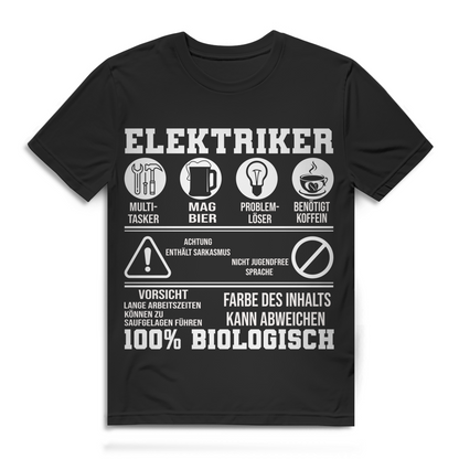 Elektriker 100 Prozent Premium Handwerker Herren T-Shirt