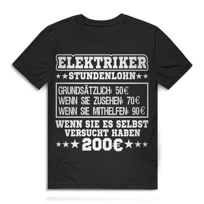Elektriker Stundenlohn  Herren T-Shirt