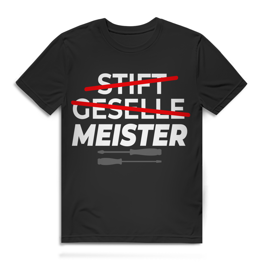 Stift Geselle Meister Herren T-Shirt Black