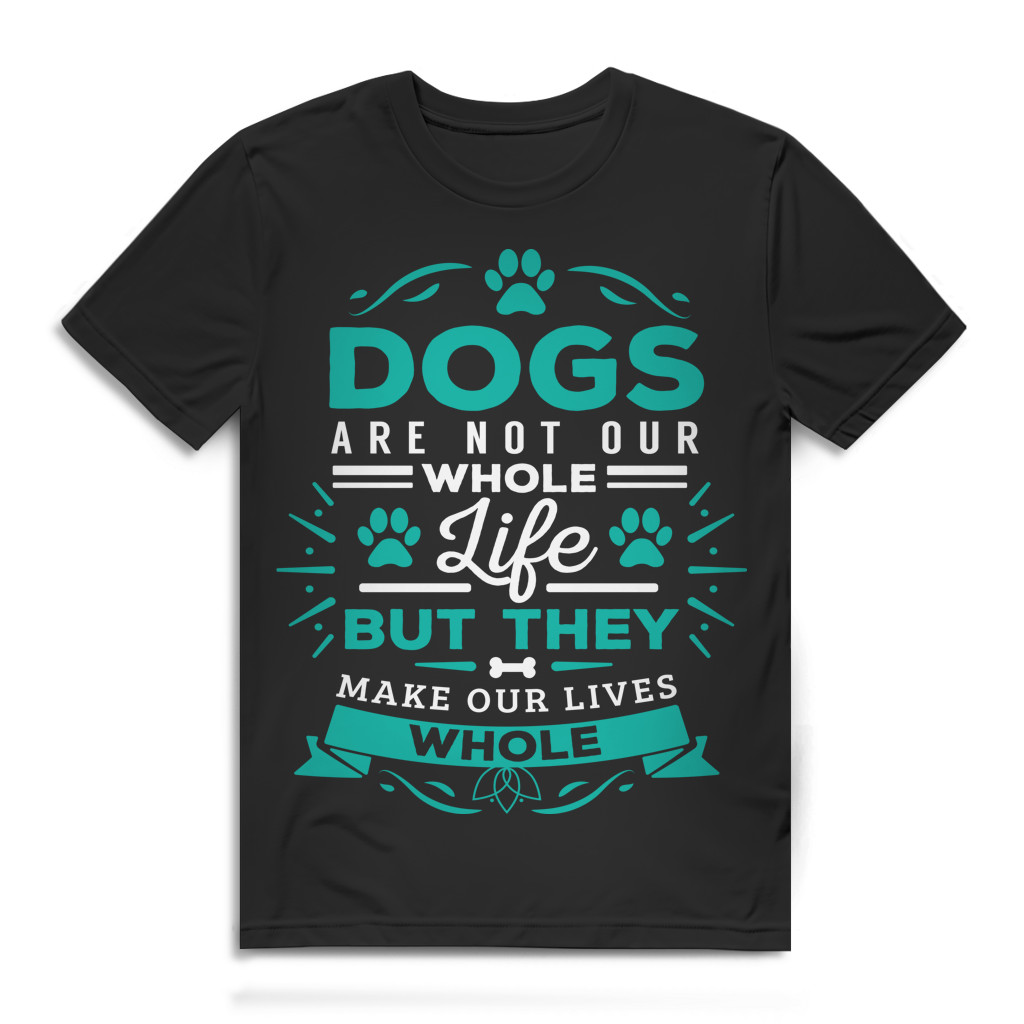 Dogs are not our whole life but they make our lives whole Herren T-Shirt Black