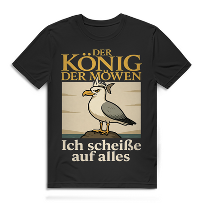 Der König der Möwen ich scheiße auf alles Herren T-Shirt Black