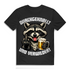 Durchgeknallt und Verwildert Herren T-Shirt Waschbär Bier Mittelfinger Black