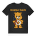 Elektriker Bärchi Herren T-Shirt Zange Blitz Motiv Funshirt Black