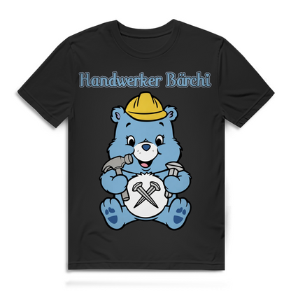 Handwerker Bärchi Herren T-Shirt Hammer Nägel Motiv Funshirt Black