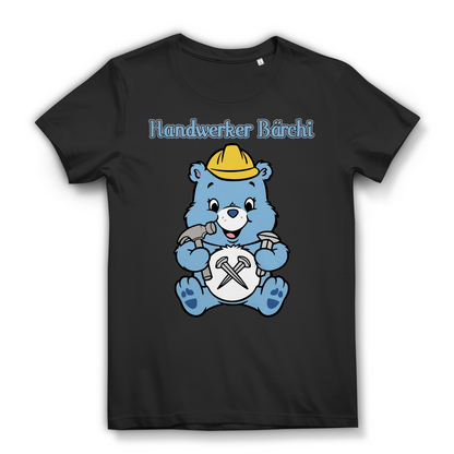 Handwerker Bärchi Damen T-Shirt Hammer Nägel Motiv Funshirt Black