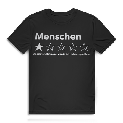 Menschen Absoluter Albtraum Herren T-Shirt 1 Stern Funshirt Black