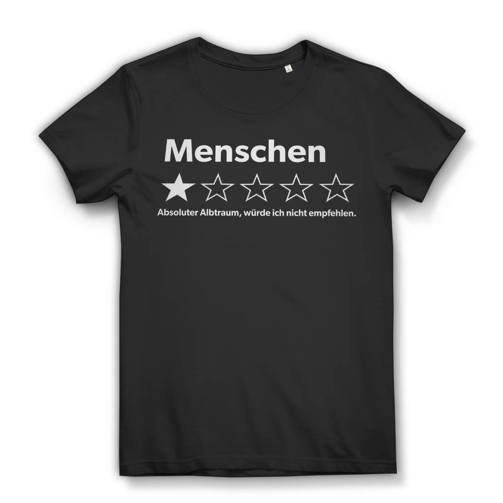 Menschen Absoluter Albtraum Damen T-Shirt 1 Stern Funshirt Black