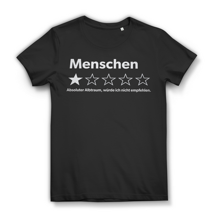 Menschen Absoluter Albtraum Damen T-Shirt 1 Stern Funshirt Black