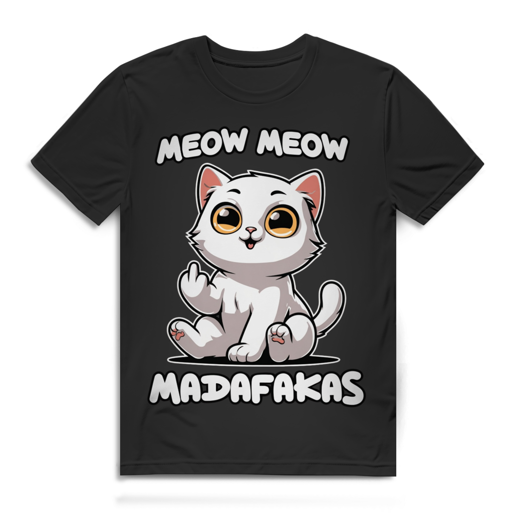 Meow Meow Madafakas Herren T-Shirt Black