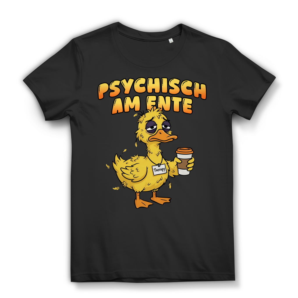 Psychisch am Ende Ente Damen T-Shirt Black