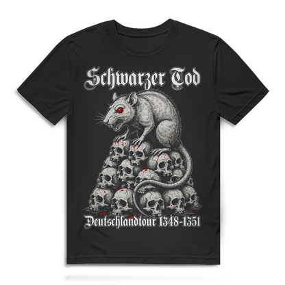 Schwarzer Tod Deutschlandtour Herren T-Shirt Ratte Totenköpfe Black