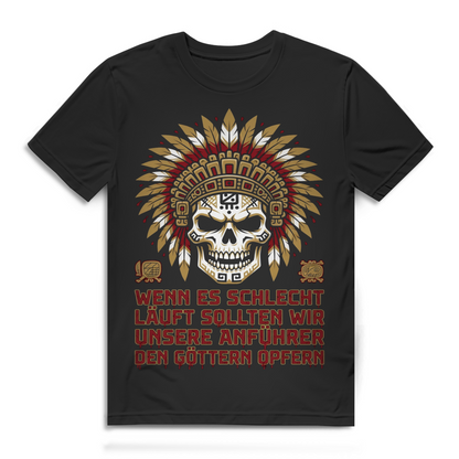 Wenn es schlecht läuft Anführer opfern Herren T-Shirt Funshirt Black