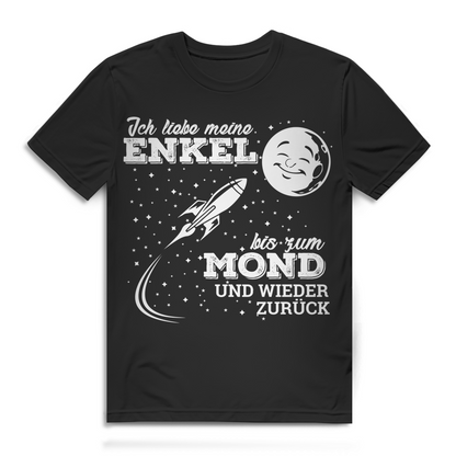 Ich liebe meine Enkel bis zum Mond und wieder zurück Herren T-Shirt Black