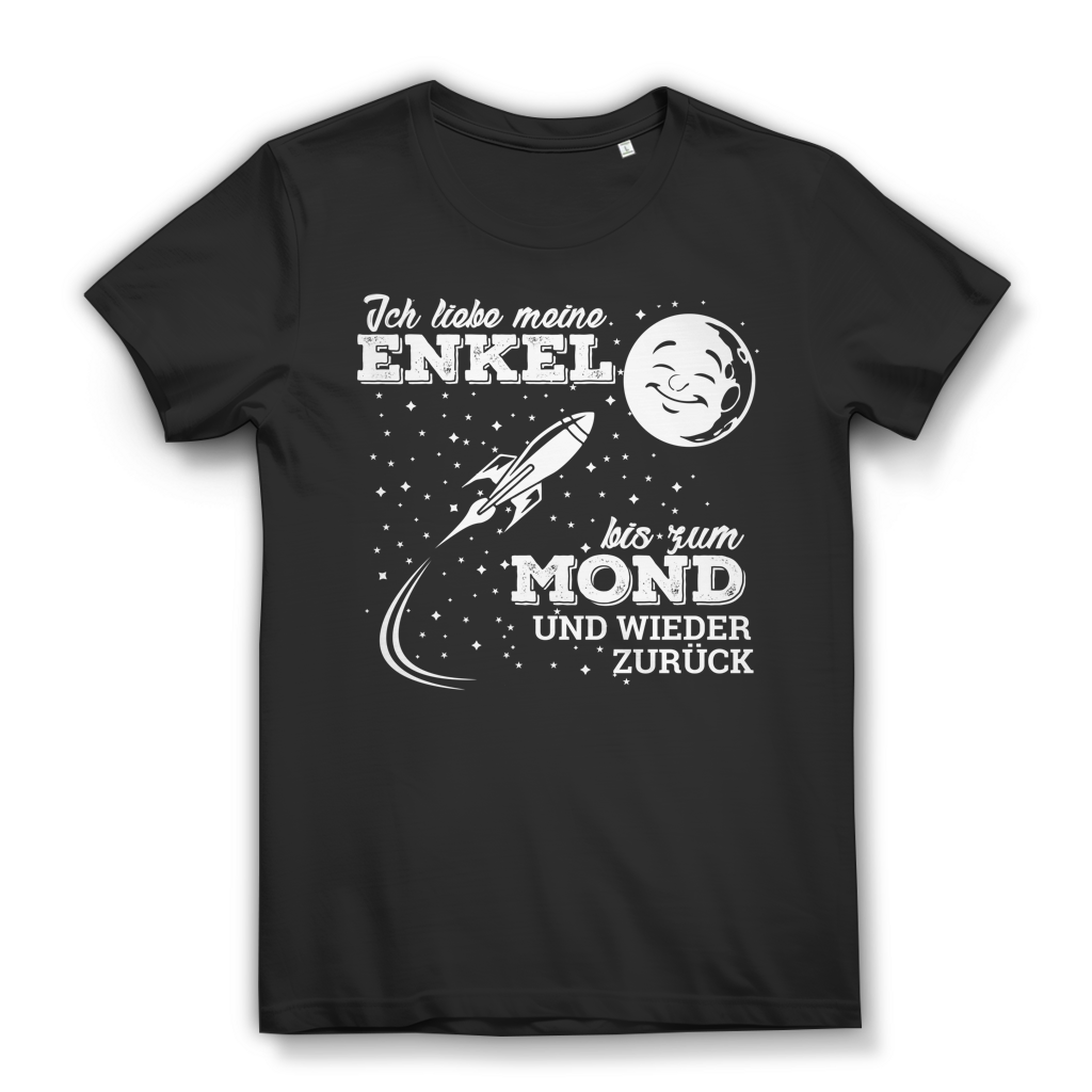 Ich liebe meine Enkel bis zum Mond und wieder zurück Damen T-Shirt Black