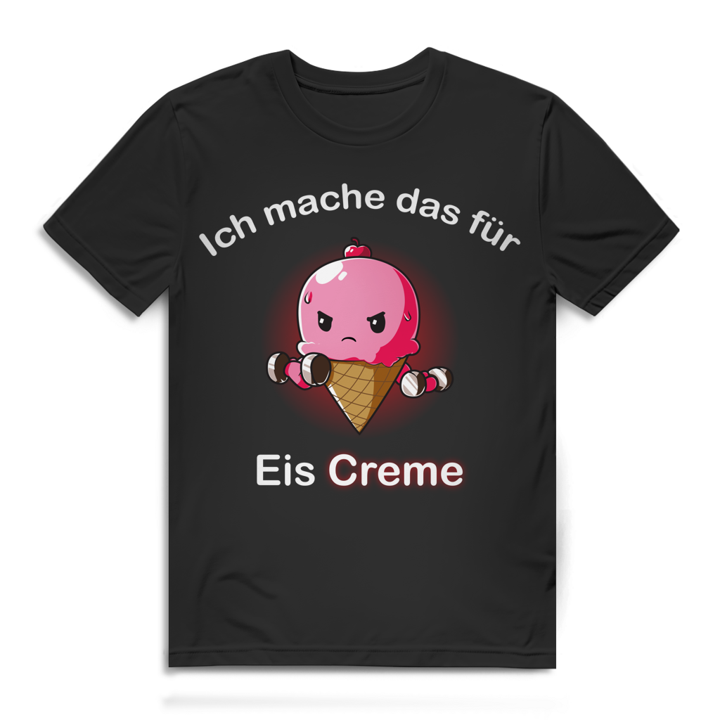 Ich mache das für Eis Creme Herren T-Shirt Black