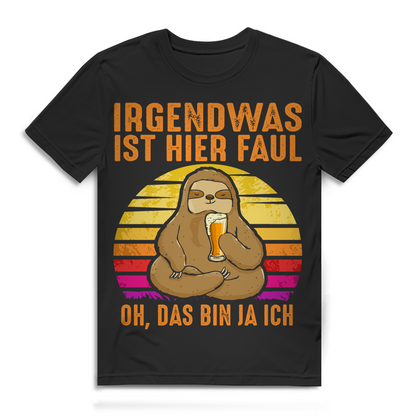 Irgendwas ist hier faul oh das bin ja ich Herren T-Shirt Black