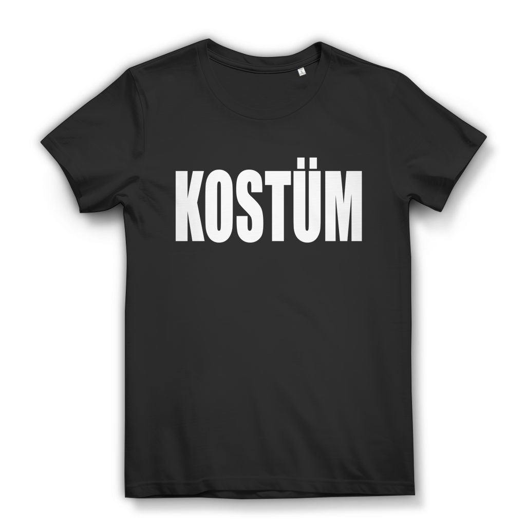 Kostüm Damen T-Shirt Scherzkostüm für Verkleidungsfaule Black