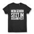 Mein Gehirn sitzt im Ausland fest Damen T-Shirt Funshirt Black