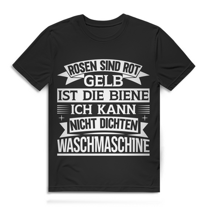 Rosen sind rot gelb ist die Biene Waschmaschine Herren T-Shirt Black
