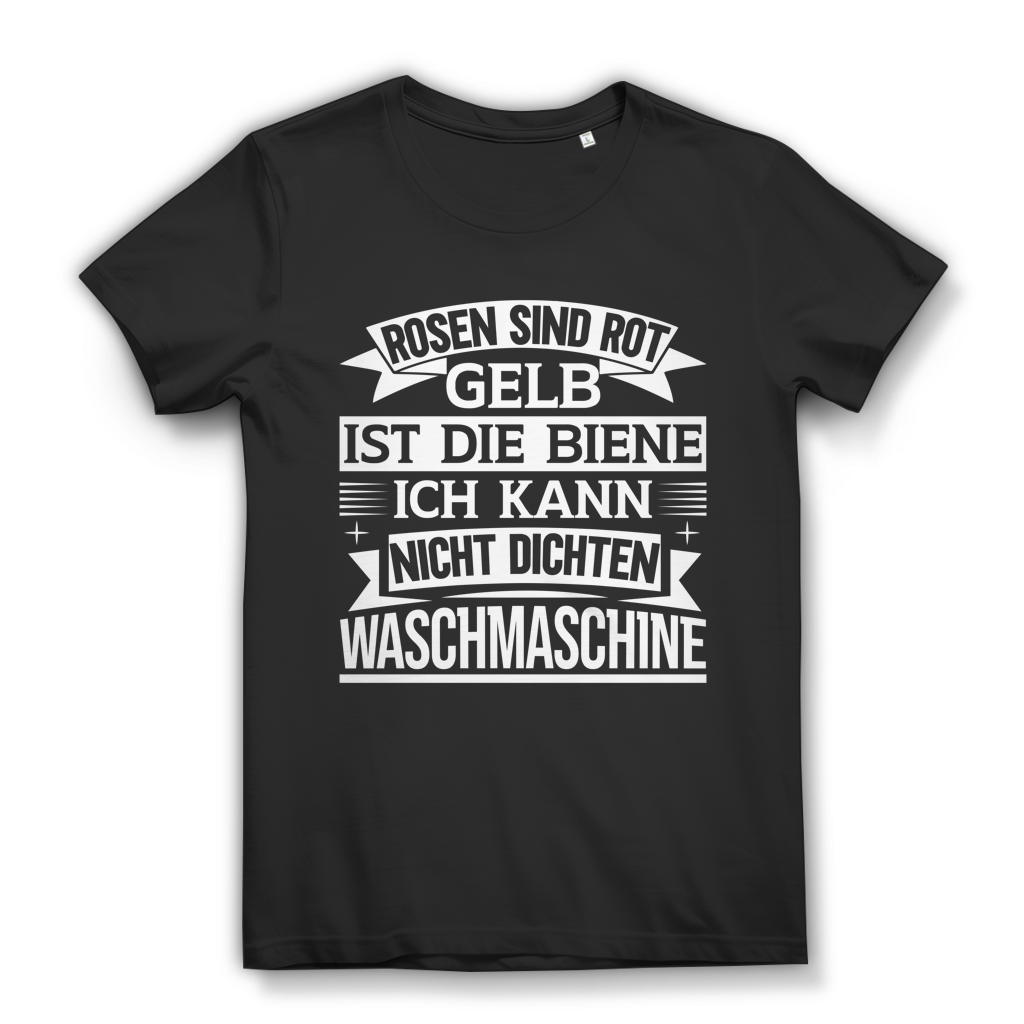 Rosen sind rot gelb ist die Biene Waschmaschine Damen T-Shirt Black