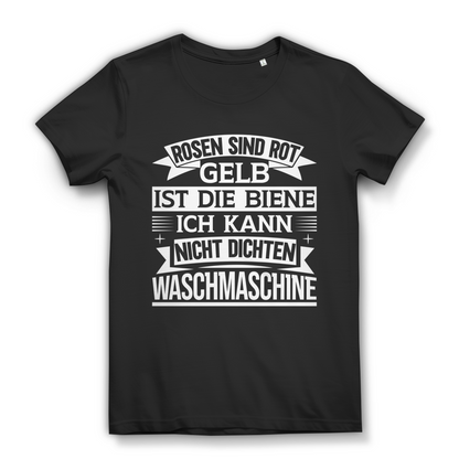 Rosen sind rot gelb ist die Biene Waschmaschine Damen T-Shirt Black