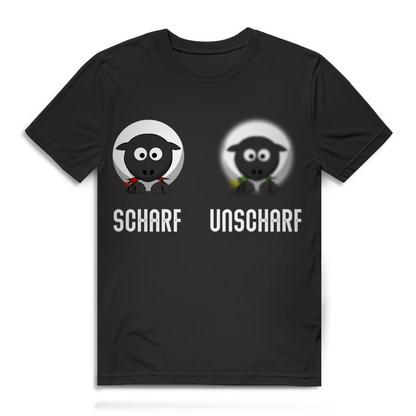 Scharf Unscharf Schaf Herren T-Shirt Black