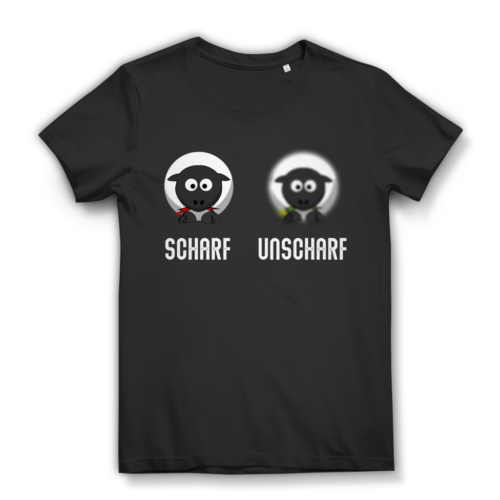 Scharf Unscharf Schaf Damen T-Shirt Black